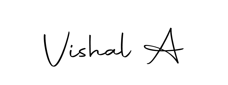 Vishal A stylish signature style. Best Handwritten Sign (Autography-DOLnW) for my name. Handwritten Signature Collection Ideas for my name Vishal A. Vishal A signature style 10 images and pictures png