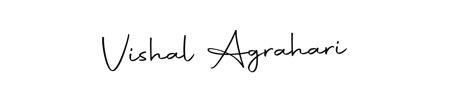 Design your own signature with our free online signature maker. With this signature software, you can create a handwritten (Autography-DOLnW) signature for name Vishal Agrahari. Vishal Agrahari signature style 10 images and pictures png