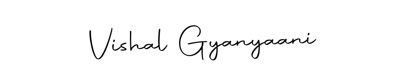 How to make Vishal Gyanyaani name signature. Use Autography-DOLnW style for creating short signs online. This is the latest handwritten sign. Vishal Gyanyaani signature style 10 images and pictures png
