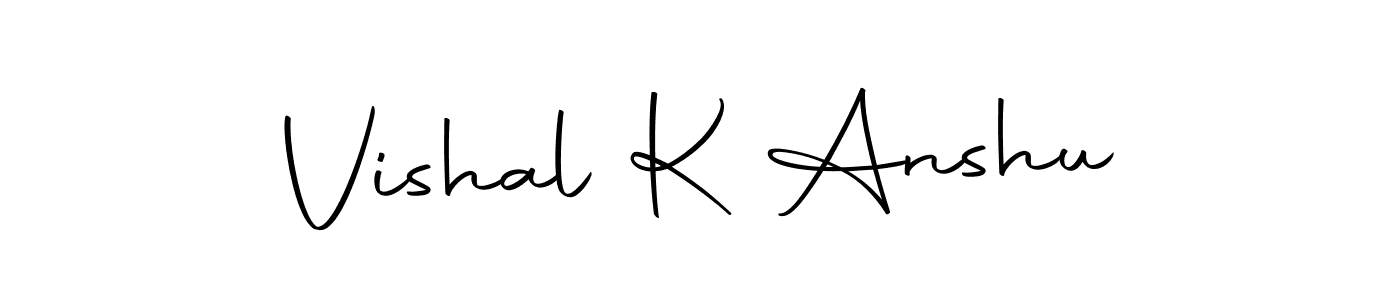 Make a beautiful signature design for name Vishal K Anshu. Use this online signature maker to create a handwritten signature for free. Vishal K Anshu signature style 10 images and pictures png