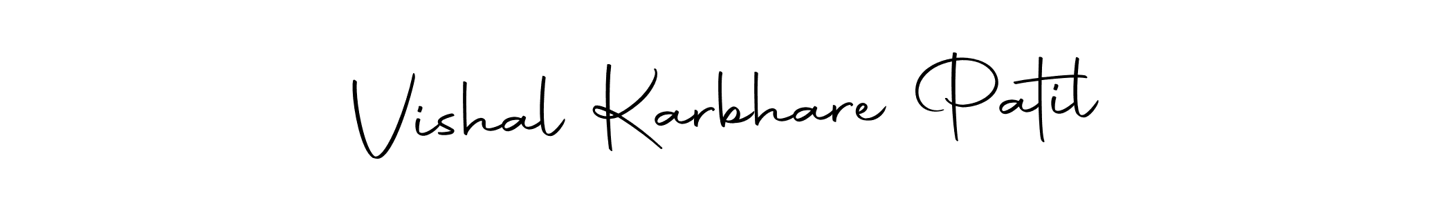 You should practise on your own different ways (Autography-DOLnW) to write your name (Vishal Karbhare Patil) in signature. don't let someone else do it for you. Vishal Karbhare Patil signature style 10 images and pictures png