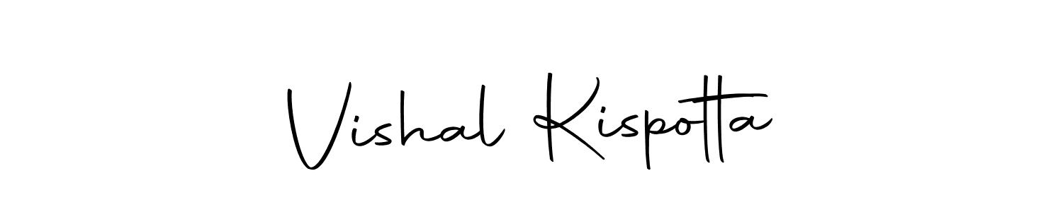 How to make Vishal Kispotta signature? Autography-DOLnW is a professional autograph style. Create handwritten signature for Vishal Kispotta name. Vishal Kispotta signature style 10 images and pictures png