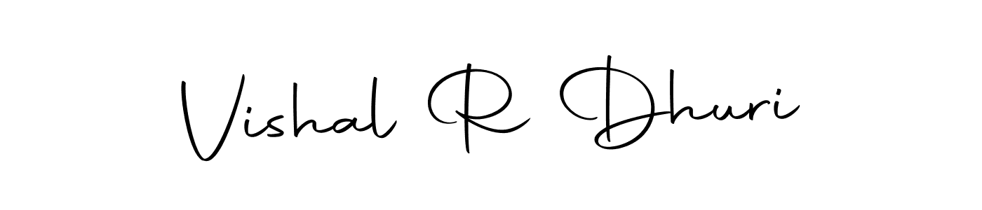 How to make Vishal R Dhuri name signature. Use Autography-DOLnW style for creating short signs online. This is the latest handwritten sign. Vishal R Dhuri signature style 10 images and pictures png