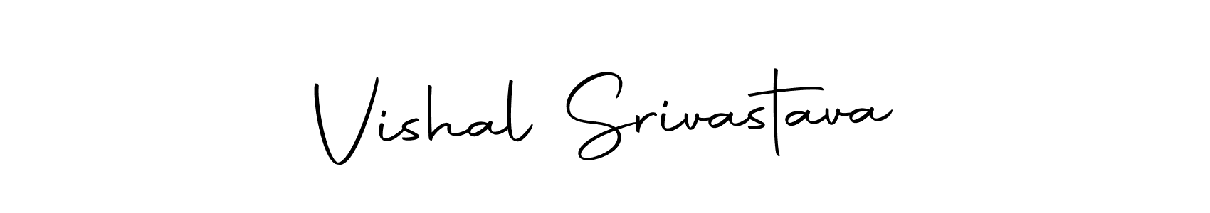 How to make Vishal Srivastava name signature. Use Autography-DOLnW style for creating short signs online. This is the latest handwritten sign. Vishal Srivastava signature style 10 images and pictures png