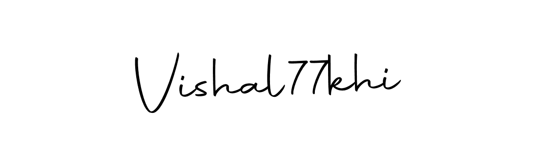 How to make Vishal77khi name signature. Use Autography-DOLnW style for creating short signs online. This is the latest handwritten sign. Vishal77khi signature style 10 images and pictures png