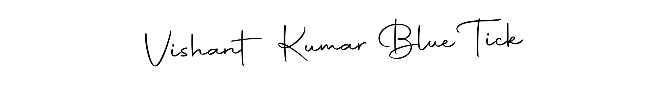 You can use this online signature creator to create a handwritten signature for the name Vishant Kumar Blue Tick. This is the best online autograph maker. Vishant Kumar Blue Tick signature style 10 images and pictures png