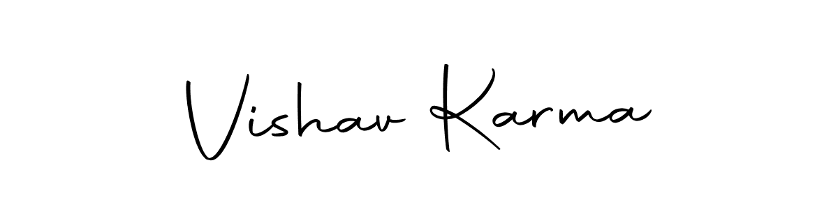 Use a signature maker to create a handwritten signature online. With this signature software, you can design (Autography-DOLnW) your own signature for name Vishav Karma. Vishav Karma signature style 10 images and pictures png