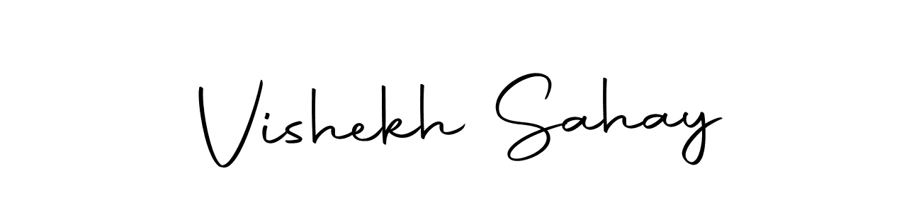 You should practise on your own different ways (Autography-DOLnW) to write your name (Vishekh Sahay) in signature. don't let someone else do it for you. Vishekh Sahay signature style 10 images and pictures png