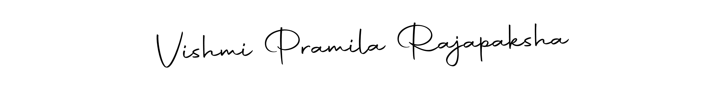 Make a short Vishmi Pramila Rajapaksha signature style. Manage your documents anywhere anytime using Autography-DOLnW. Create and add eSignatures, submit forms, share and send files easily. Vishmi Pramila Rajapaksha signature style 10 images and pictures png