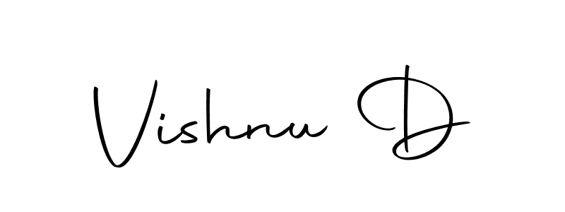 Make a beautiful signature design for name Vishnu D. With this signature (Autography-DOLnW) style, you can create a handwritten signature for free. Vishnu D signature style 10 images and pictures png