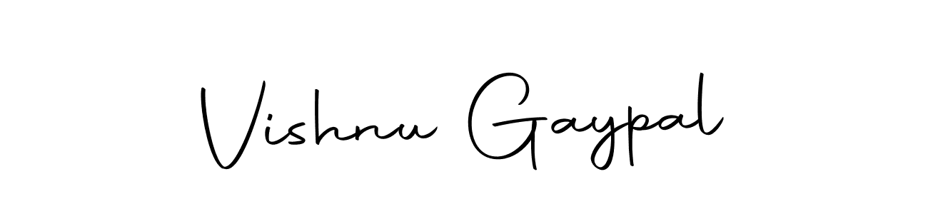 Create a beautiful signature design for name Vishnu Gaypal. With this signature (Autography-DOLnW) fonts, you can make a handwritten signature for free. Vishnu Gaypal signature style 10 images and pictures png