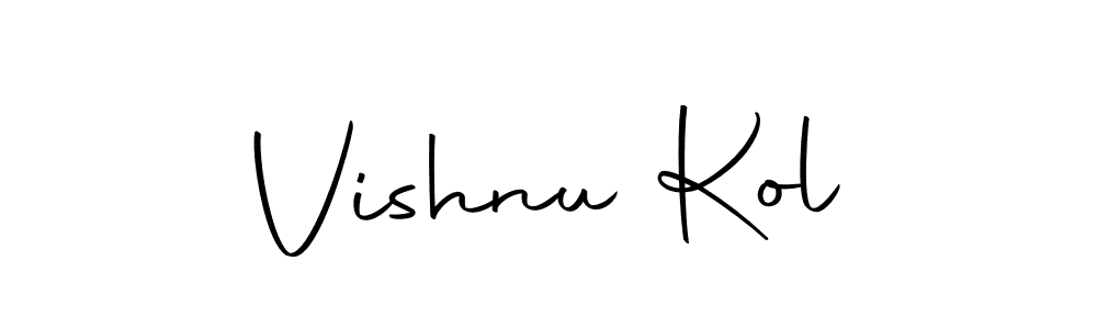 Vishnu Kol stylish signature style. Best Handwritten Sign (Autography-DOLnW) for my name. Handwritten Signature Collection Ideas for my name Vishnu Kol. Vishnu Kol signature style 10 images and pictures png