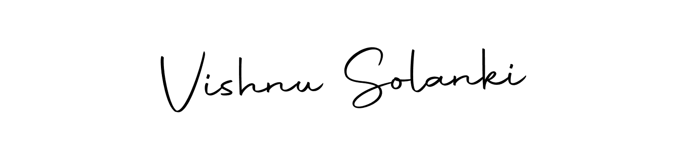 Create a beautiful signature design for name Vishnu Solanki. With this signature (Autography-DOLnW) fonts, you can make a handwritten signature for free. Vishnu Solanki signature style 10 images and pictures png
