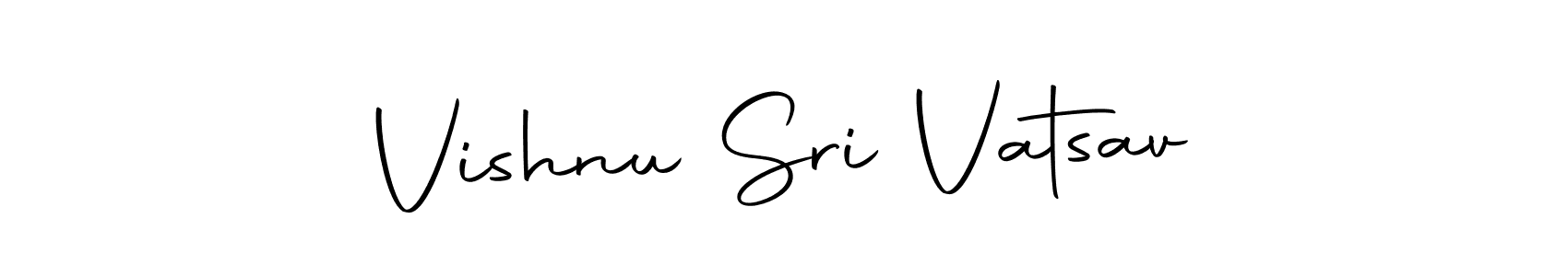 Use a signature maker to create a handwritten signature online. With this signature software, you can design (Autography-DOLnW) your own signature for name Vishnu Sri Vatsav. Vishnu Sri Vatsav signature style 10 images and pictures png