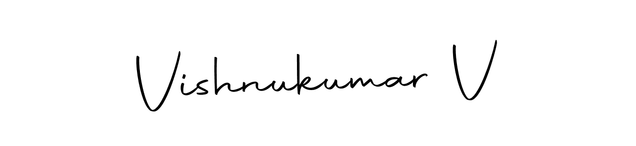 Make a beautiful signature design for name Vishnukumar V. Use this online signature maker to create a handwritten signature for free. Vishnukumar V signature style 10 images and pictures png