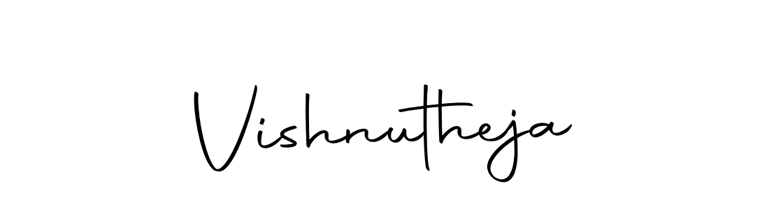 Design your own signature with our free online signature maker. With this signature software, you can create a handwritten (Autography-DOLnW) signature for name Vishnutheja. Vishnutheja signature style 10 images and pictures png