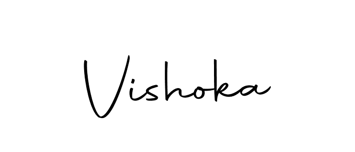 Design your own signature with our free online signature maker. With this signature software, you can create a handwritten (Autography-DOLnW) signature for name Vishoka. Vishoka signature style 10 images and pictures png