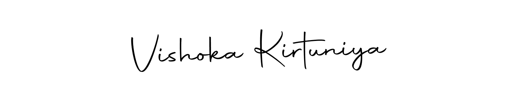 Design your own signature with our free online signature maker. With this signature software, you can create a handwritten (Autography-DOLnW) signature for name Vishoka Kirtuniya. Vishoka Kirtuniya signature style 10 images and pictures png