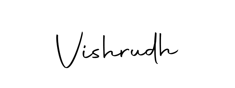 Vishrudh stylish signature style. Best Handwritten Sign (Autography-DOLnW) for my name. Handwritten Signature Collection Ideas for my name Vishrudh. Vishrudh signature style 10 images and pictures png