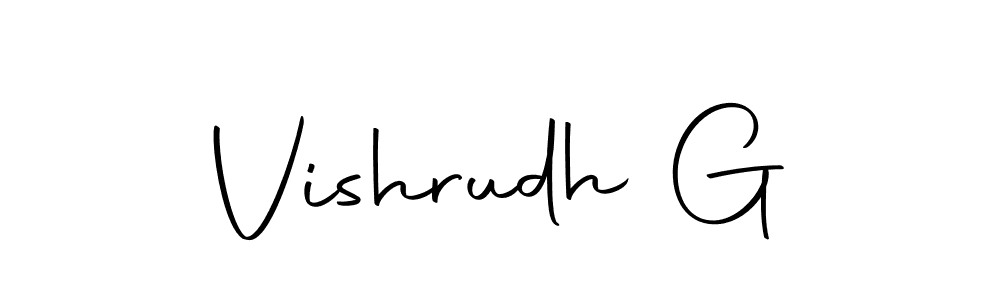 Vishrudh G stylish signature style. Best Handwritten Sign (Autography-DOLnW) for my name. Handwritten Signature Collection Ideas for my name Vishrudh G. Vishrudh G signature style 10 images and pictures png