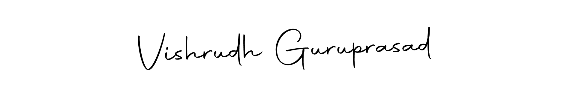 It looks lik you need a new signature style for name Vishrudh Guruprasad. Design unique handwritten (Autography-DOLnW) signature with our free signature maker in just a few clicks. Vishrudh Guruprasad signature style 10 images and pictures png