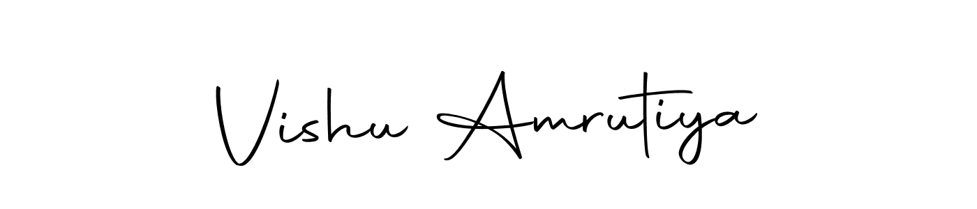 Make a beautiful signature design for name Vishu Amrutiya. With this signature (Autography-DOLnW) style, you can create a handwritten signature for free. Vishu Amrutiya signature style 10 images and pictures png