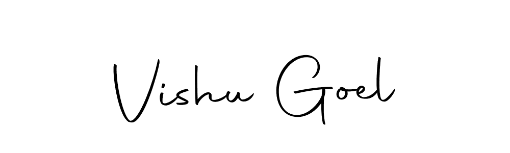 Design your own signature with our free online signature maker. With this signature software, you can create a handwritten (Autography-DOLnW) signature for name Vishu Goel. Vishu Goel signature style 10 images and pictures png