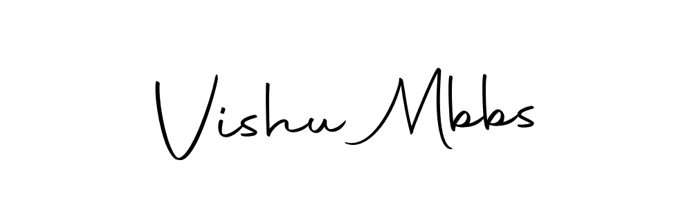 How to make Vishu Mbbs name signature. Use Autography-DOLnW style for creating short signs online. This is the latest handwritten sign. Vishu Mbbs signature style 10 images and pictures png