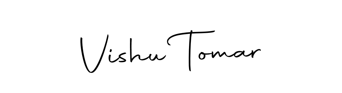Create a beautiful signature design for name Vishu Tomar. With this signature (Autography-DOLnW) fonts, you can make a handwritten signature for free. Vishu Tomar signature style 10 images and pictures png