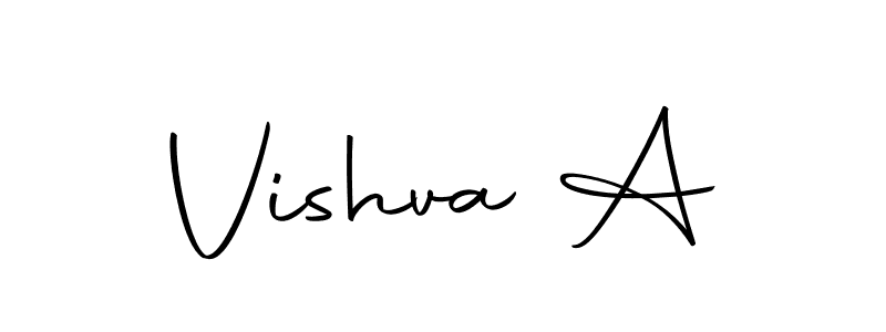 Use a signature maker to create a handwritten signature online. With this signature software, you can design (Autography-DOLnW) your own signature for name Vishva A. Vishva A signature style 10 images and pictures png