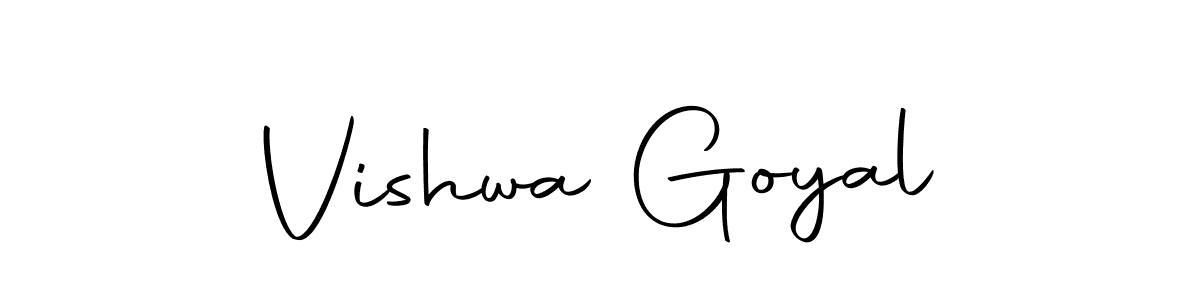 Vishwa Goyal stylish signature style. Best Handwritten Sign (Autography-DOLnW) for my name. Handwritten Signature Collection Ideas for my name Vishwa Goyal. Vishwa Goyal signature style 10 images and pictures png