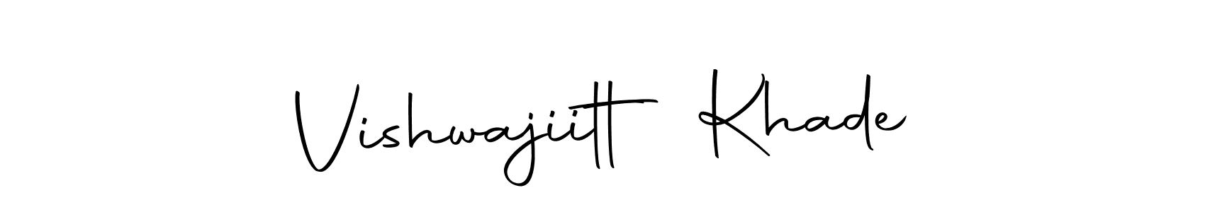 The best way (Autography-DOLnW) to make a short signature is to pick only two or three words in your name. The name Vishwajiitt Khade include a total of six letters. For converting this name. Vishwajiitt Khade signature style 10 images and pictures png