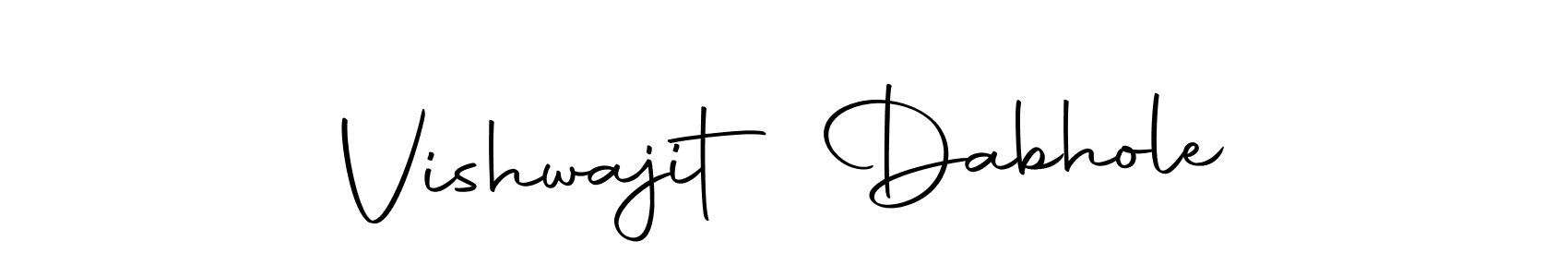 Create a beautiful signature design for name Vishwajit Dabhole. With this signature (Autography-DOLnW) fonts, you can make a handwritten signature for free. Vishwajit Dabhole signature style 10 images and pictures png
