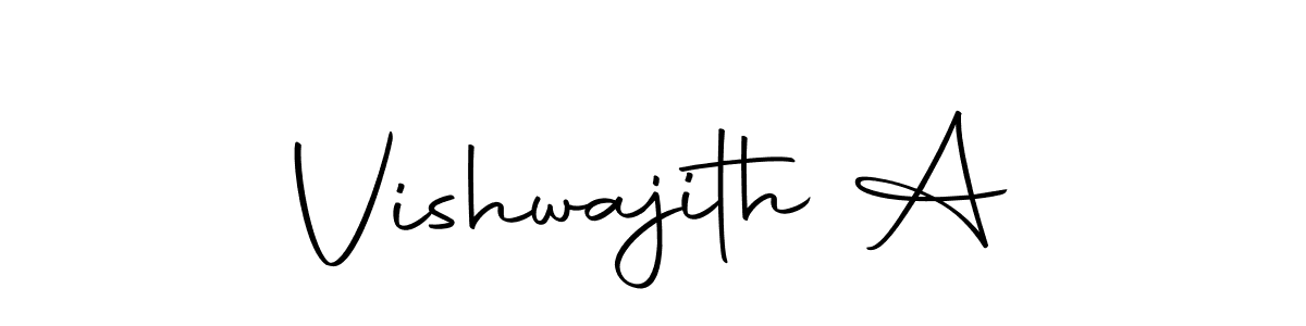 Design your own signature with our free online signature maker. With this signature software, you can create a handwritten (Autography-DOLnW) signature for name Vishwajith A. Vishwajith A signature style 10 images and pictures png