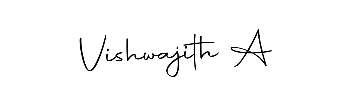 Design your own signature with our free online signature maker. With this signature software, you can create a handwritten (Autography-DOLnW) signature for name Vishwajith A. Vishwajith A signature style 10 images and pictures png