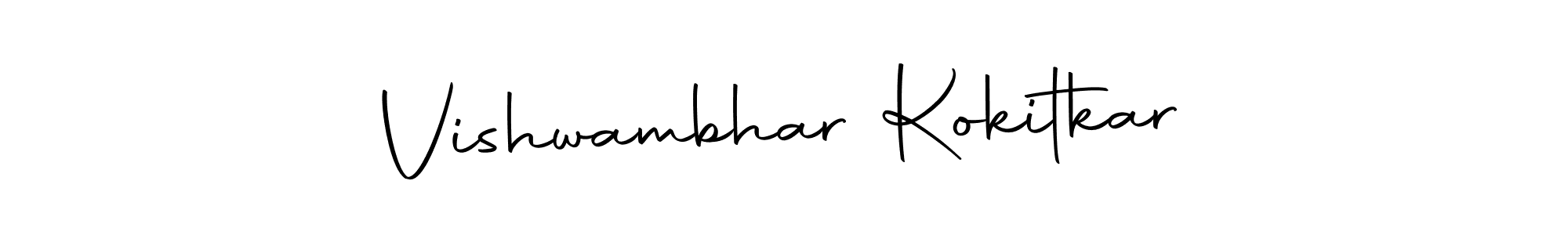 Create a beautiful signature design for name Vishwambhar Kokitkar. With this signature (Autography-DOLnW) fonts, you can make a handwritten signature for free. Vishwambhar Kokitkar signature style 10 images and pictures png