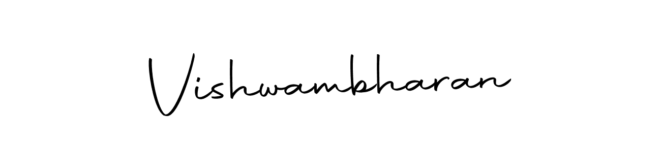 Create a beautiful signature design for name Vishwambharan. With this signature (Autography-DOLnW) fonts, you can make a handwritten signature for free. Vishwambharan signature style 10 images and pictures png