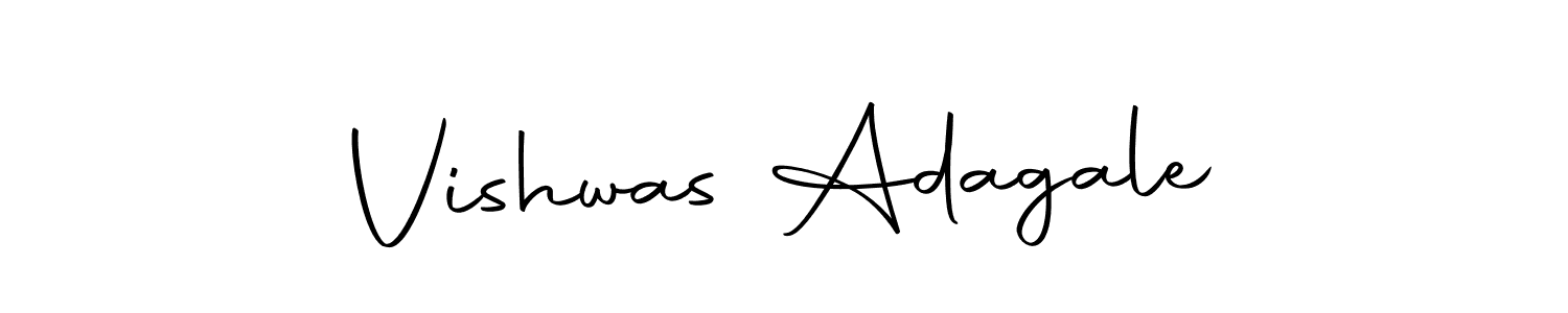 How to make Vishwas Adagale name signature. Use Autography-DOLnW style for creating short signs online. This is the latest handwritten sign. Vishwas Adagale signature style 10 images and pictures png