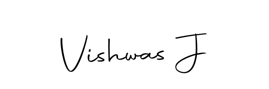 How to make Vishwas J name signature. Use Autography-DOLnW style for creating short signs online. This is the latest handwritten sign. Vishwas J signature style 10 images and pictures png