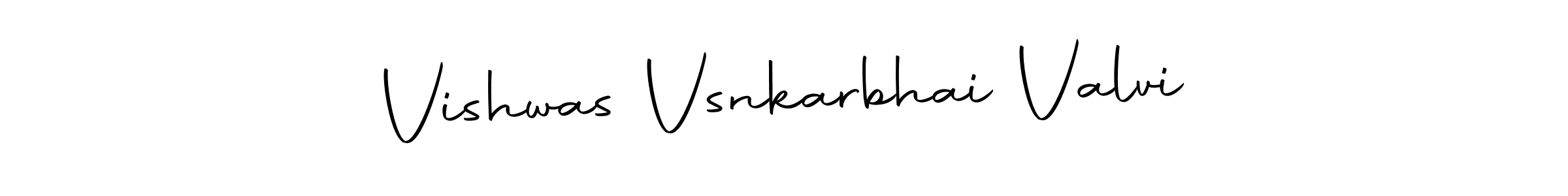 How to make Vishwas Vsnkarbhai Valvi name signature. Use Autography-DOLnW style for creating short signs online. This is the latest handwritten sign. Vishwas Vsnkarbhai Valvi signature style 10 images and pictures png