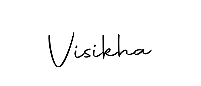 Design your own signature with our free online signature maker. With this signature software, you can create a handwritten (Autography-DOLnW) signature for name Visikha. Visikha signature style 10 images and pictures png