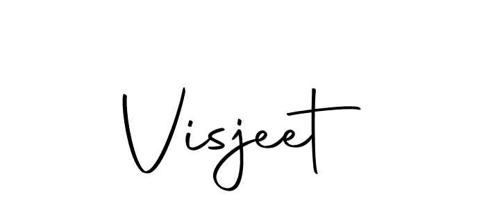 How to make Visjeet name signature. Use Autography-DOLnW style for creating short signs online. This is the latest handwritten sign. Visjeet signature style 10 images and pictures png