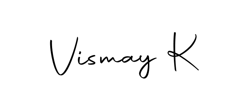 You can use this online signature creator to create a handwritten signature for the name Vismay K. This is the best online autograph maker. Vismay K signature style 10 images and pictures png