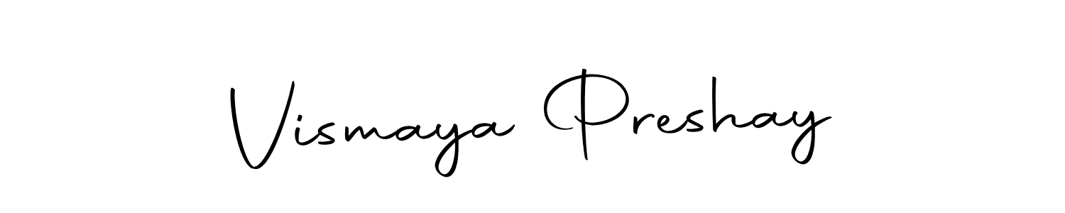 The best way (Autography-DOLnW) to make a short signature is to pick only two or three words in your name. The name Vismaya Preshay include a total of six letters. For converting this name. Vismaya Preshay signature style 10 images and pictures png