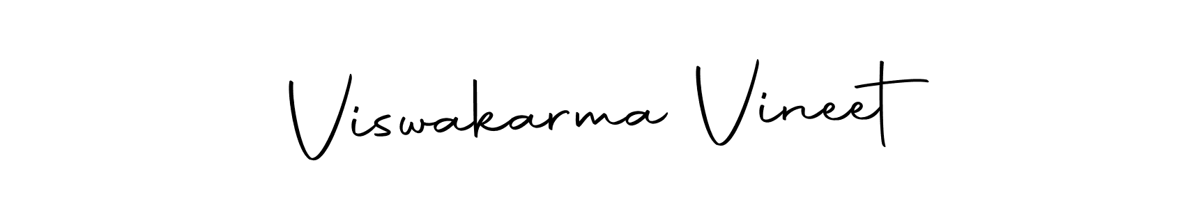 Create a beautiful signature design for name Viswakarma Vineet. With this signature (Autography-DOLnW) fonts, you can make a handwritten signature for free. Viswakarma Vineet signature style 10 images and pictures png