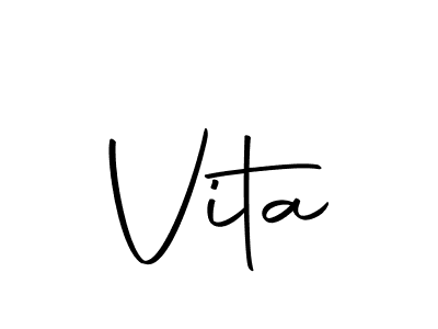 Make a beautiful signature design for name Vita. With this signature (Autography-DOLnW) style, you can create a handwritten signature for free. Vita signature style 10 images and pictures png
