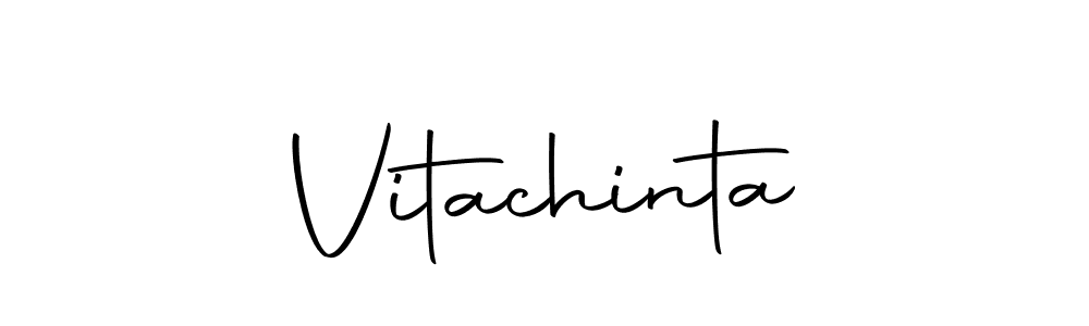 Design your own signature with our free online signature maker. With this signature software, you can create a handwritten (Autography-DOLnW) signature for name Vitachinta. Vitachinta signature style 10 images and pictures png
