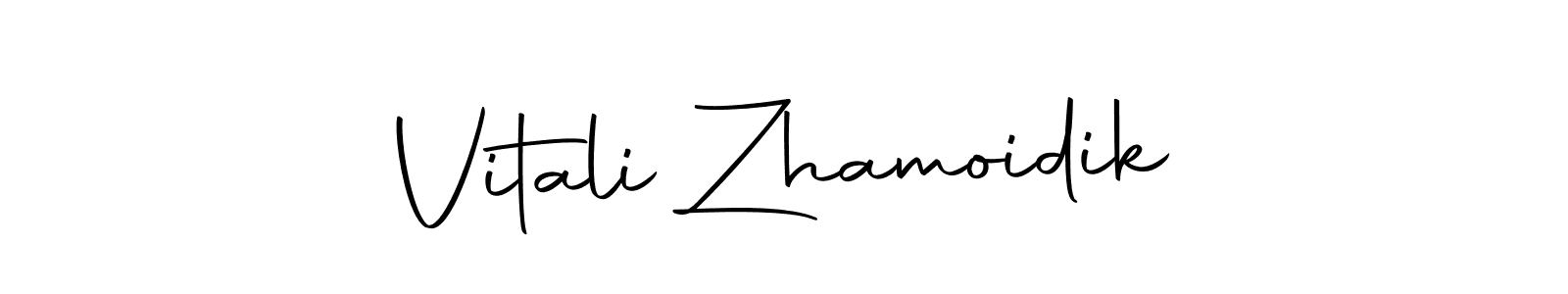 The best way (Autography-DOLnW) to make a short signature is to pick only two or three words in your name. The name Vitali Zhamoidik include a total of six letters. For converting this name. Vitali Zhamoidik signature style 10 images and pictures png