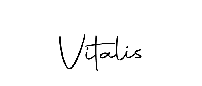 Use a signature maker to create a handwritten signature online. With this signature software, you can design (Autography-DOLnW) your own signature for name Vitalis. Vitalis signature style 10 images and pictures png