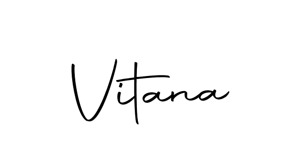 Design your own signature with our free online signature maker. With this signature software, you can create a handwritten (Autography-DOLnW) signature for name Vitana. Vitana signature style 10 images and pictures png